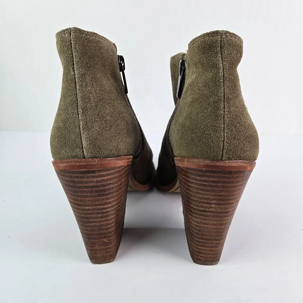 Vince Camuto Katleen Prairie Dust (Taupe) Suede Peep Toe Ankle Boot 8